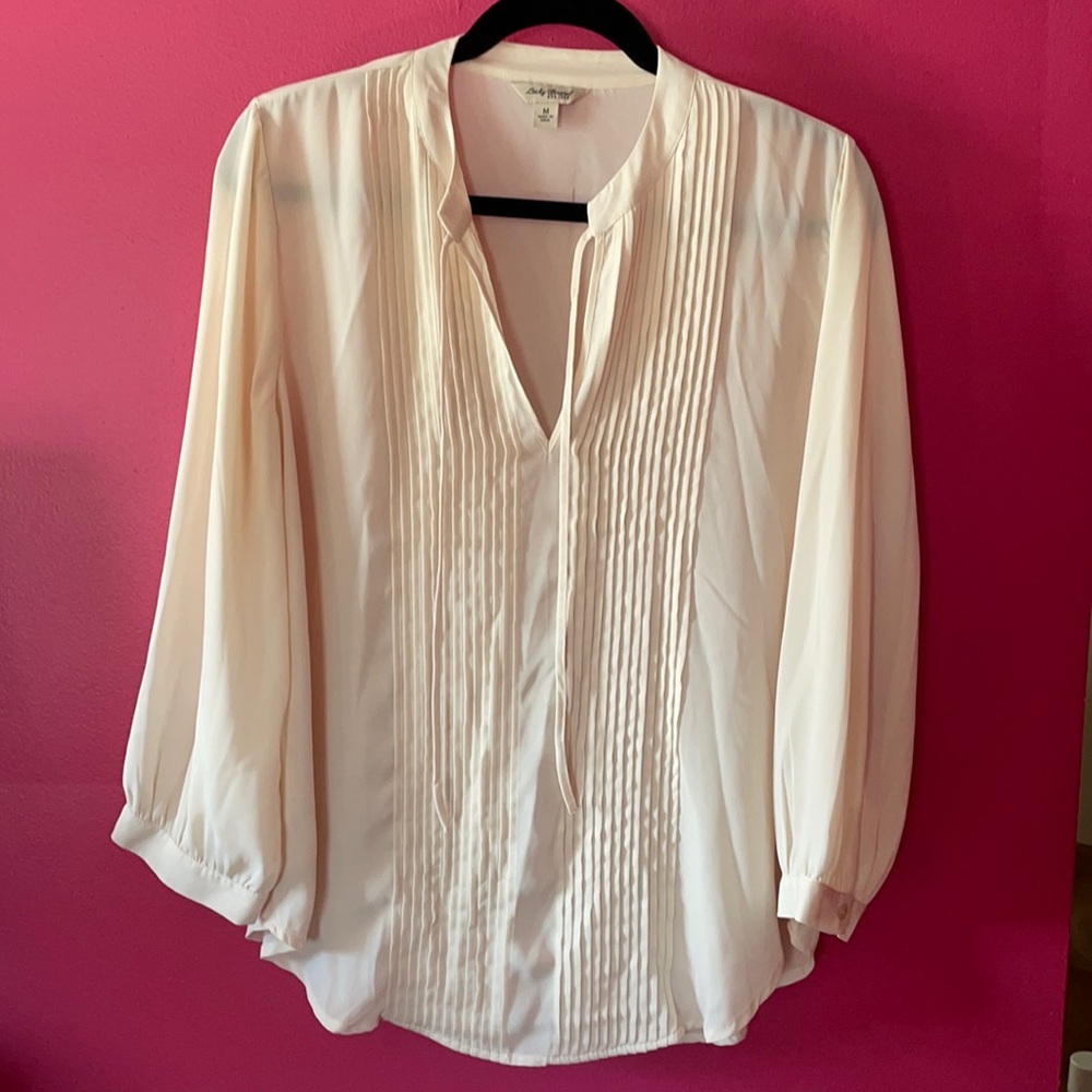 Cream Lucky Brand Blouse - M
